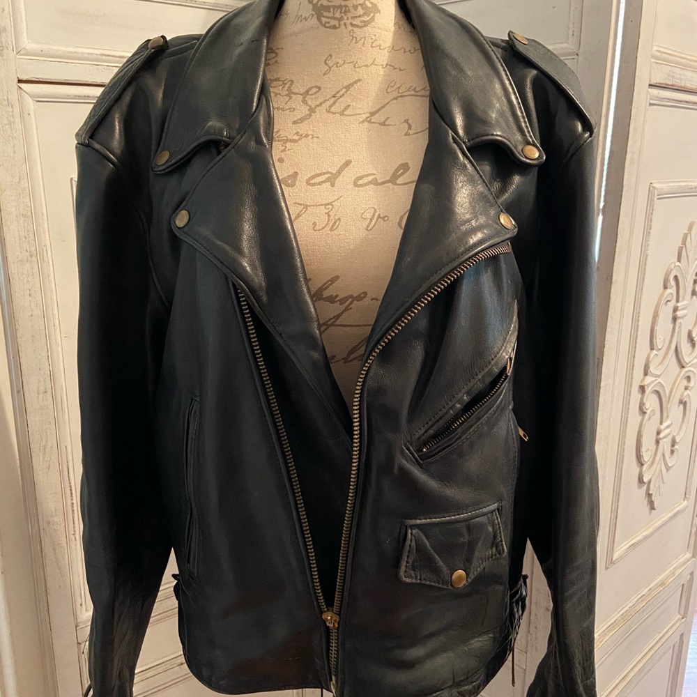 Vintage California Creations Leather Motorcycle Jacket